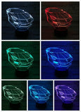 Led Night Light Super Sports Car 3d Illusion Hologram