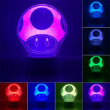 Super Mario 3D LED Night Light Mario Luigi Yoshi 7 Color Changing Lamp