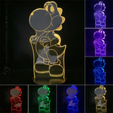 Super Mario 3D LED Night Light Mario Luigi Yoshi 7 Color Changing Lamp