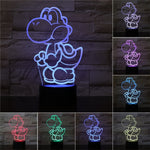 Super Mario 3D LED Night Light Mario Luigi Yoshi 7 Color Changing Lamp