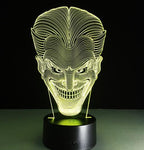 3D LED Color Night Light Halloween Skull Acrylic Hologram Illusion