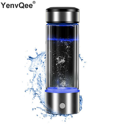 Hydrogen Generator Cup Water Filter 430ML Alkaline Maker Hydrogen-Rich Water Portable Bottle Ionizer Pure H2 Electrolysis