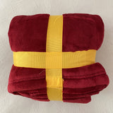 Oversized Hooded Sweatshirt Blanket Bathrobe Sofa Cozy  Solid Plush Coral Fleece Pocket