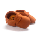 Newborn Baby Moccasins PU Suede Leather Shoes Soft Soled Non-slip Crib First Walker