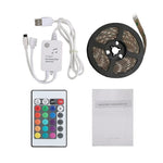 5V 2M Nonwaterproof RGB 5050SMD Led Strip Can Change Color For TV Background Lighting With USB IR Controller