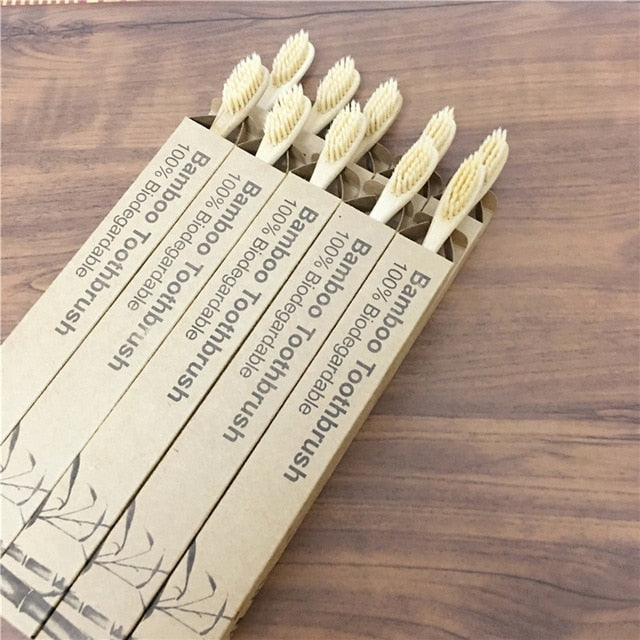 Natural Bamboo Toothbrush 10pk