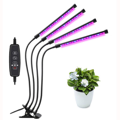 LED Grow Light USB Desktop Clip Phyto Lamps Auto On/Off Timing 3H/9H/12H Dimming for Plants Flowers Grow Box