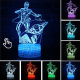 Marvel Avengers Iron Man Anime Figure Acrylic 3D Illusion LED Lamp USB Colourful NightLight