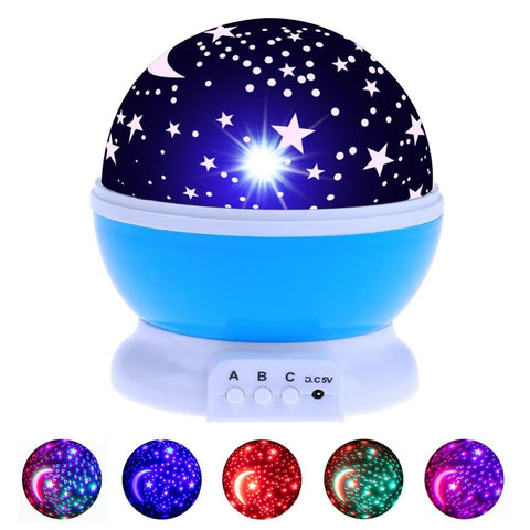 LED Projector Star Moon Galaxy Night Light For Children Kids Room Sky Rotating Bedroom Decor Nursery Nightlight Baby Lamp Gifts