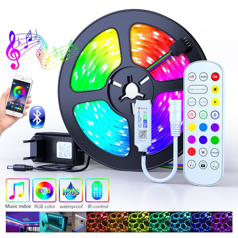 Led Strip Lights Multicolor RGB DC 12V Flexible Tape Ribbon Bluetooth | Remote | App