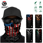 3D Ghost Skull Mask Bandana Neck Gaiter Head Shield Summer Tube Balaclava Scarves Breathable Sun Guard Headband Scarf Bicycle Men