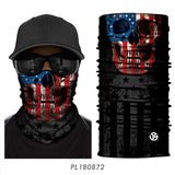 3D Ghost Skull Mask Bandana Neck Gaiter Head Shield Summer Tube Balaclava Scarves Breathable Sun Guard Headband Scarf Bicycle Men