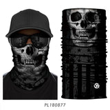 3D Ghost Skull Mask Bandana Neck Gaiter Head Shield Summer Tube Balaclava Scarves Breathable Sun Guard Headband Scarf Bicycle Men