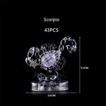 Assembly Horoscope 3D Crystal Puzzle Flashing LED Light Kids 12 Constellations Horoscope Jigsaw Puzzle Toys For Kids Gifts