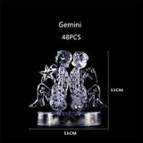 Assembly Horoscope 3D Crystal Puzzle Flashing LED Light Kids 12 Constellations Horoscope Jigsaw Puzzle Toys For Kids Gifts