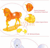 3D Crystal Puzzle Unicorn Horse Toy DIY Animal