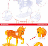 3D Crystal Puzzle Unicorn Horse Toy DIY Animal