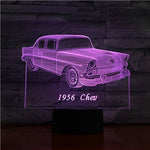 Led Night Light Classic Car 3d Illusion Color Changing USB/Battery