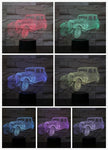 Led Night Light Classic Car 3d Illusion Color Changing USB/Battery