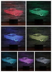 Led Night Light Classic Car 3d Illusion Color Changing USB/Battery